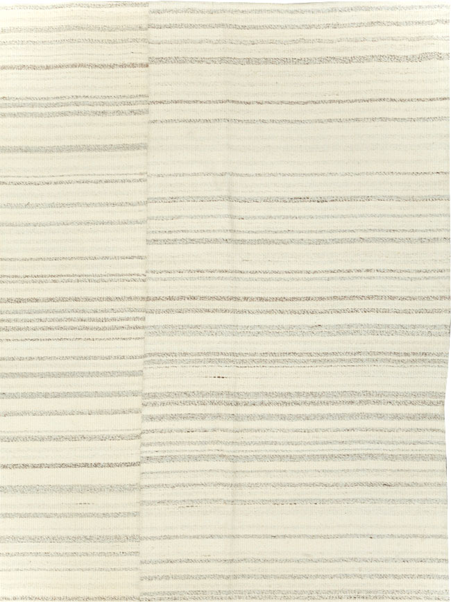 Modern Turkish Flatweave Room Size Carpet, No.30750 - Staging