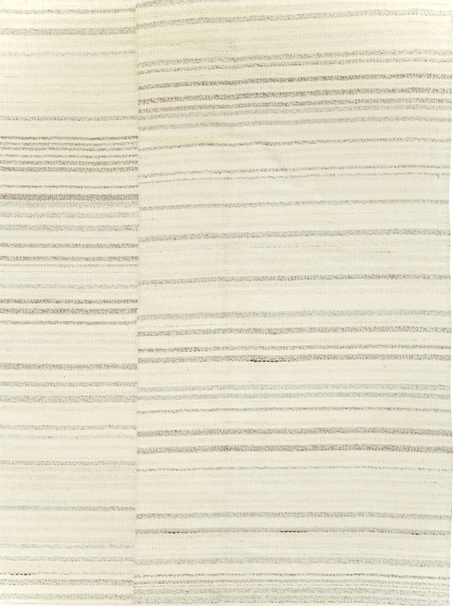 Modern Turkish Flatweave Room Size Carpet, No.30751 - Staging