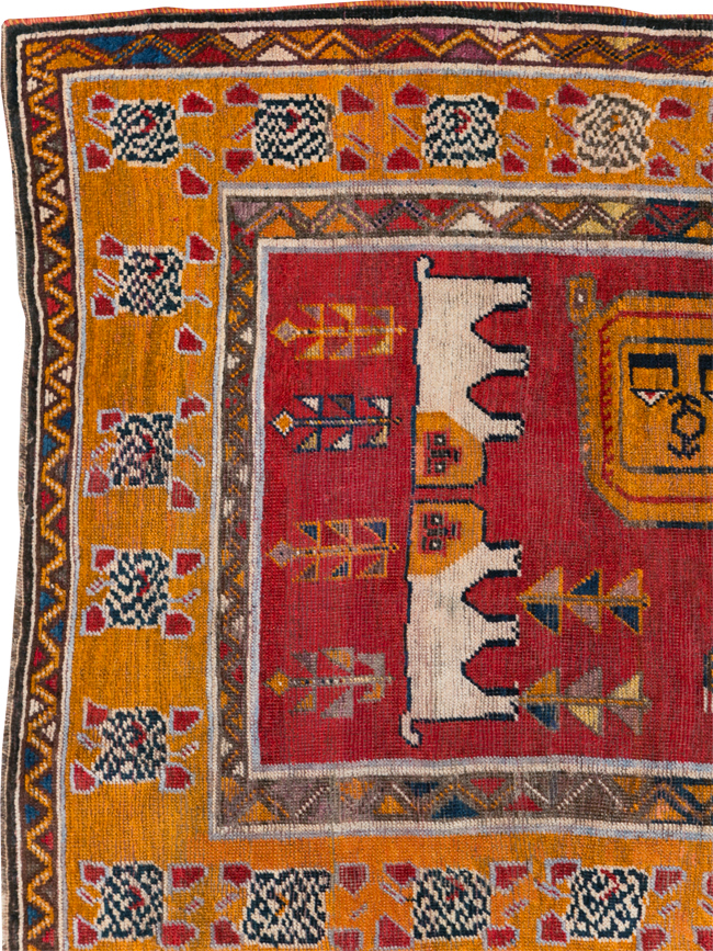 Vintage Persian Pictorial Gabbeh Rug, No.30752 - Staging