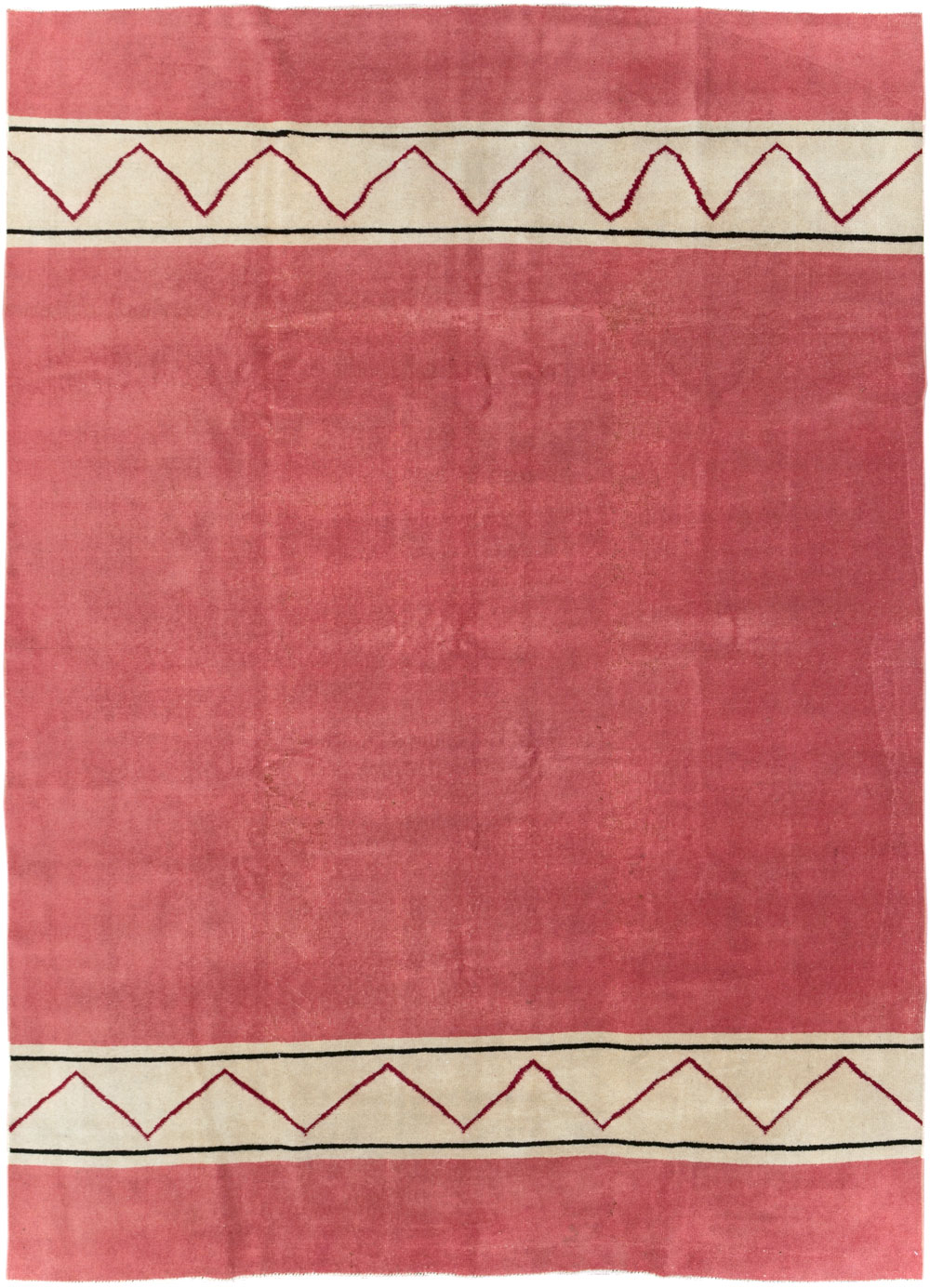 Vintage Turkish Anatolian Art Deco Style Small Room Size Carpet, No.30753 - Staging