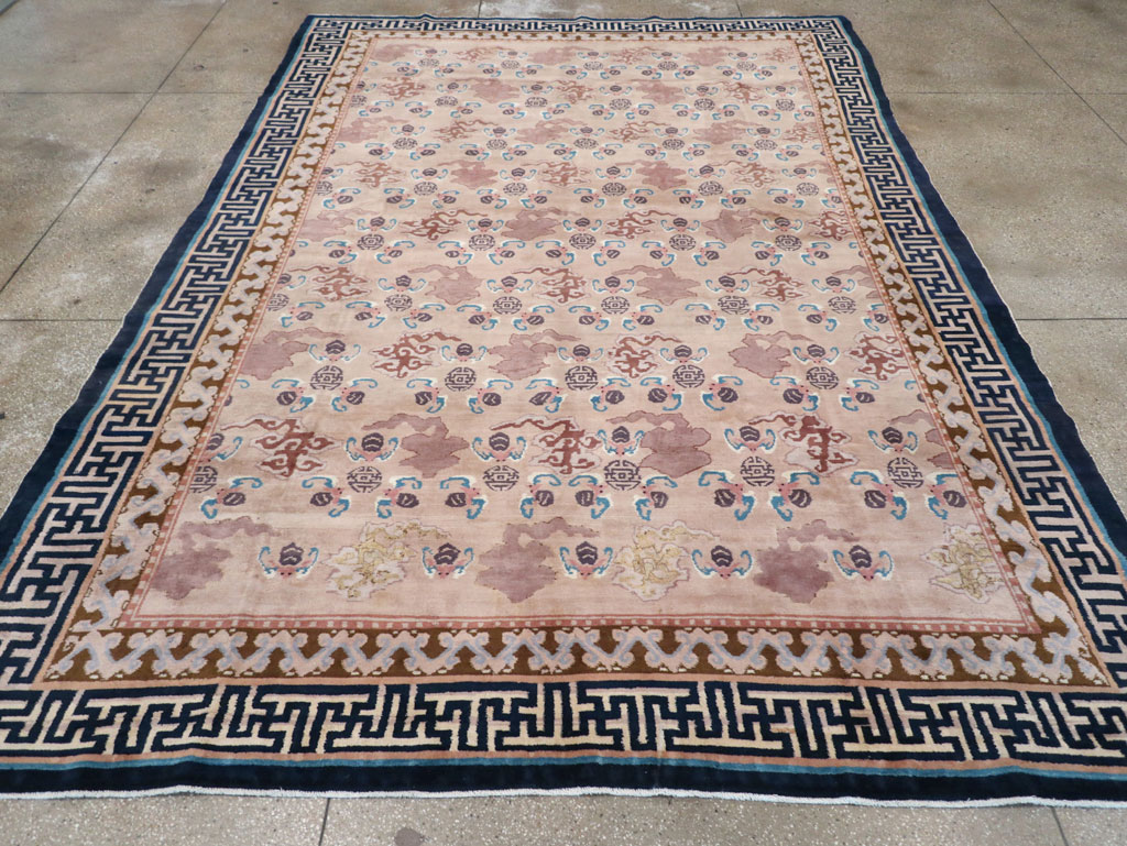 Antique Chinese Peking Room Size Carpet, No.30763 - Staging