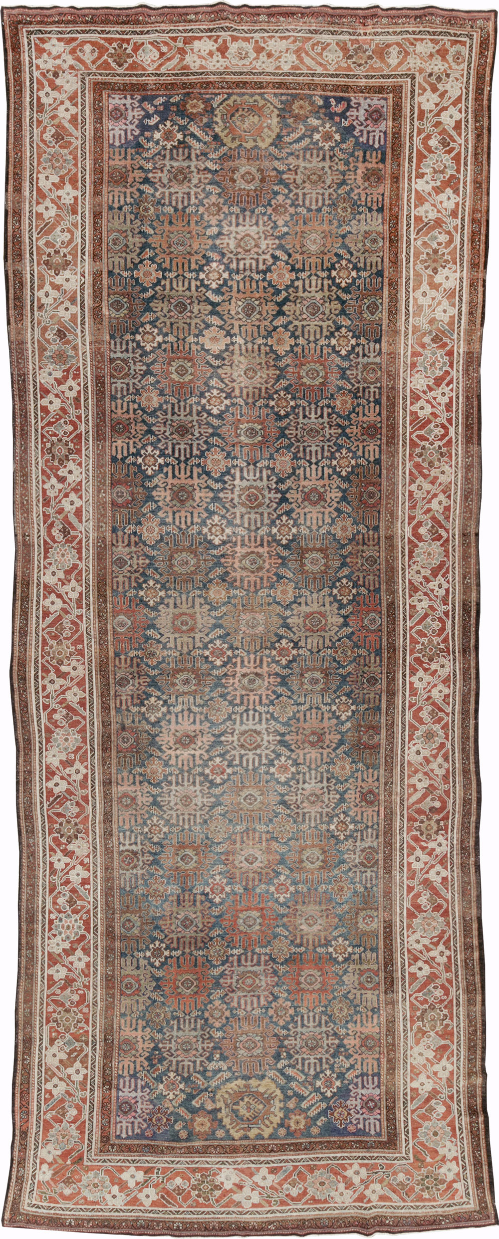Antique Persian Malayer Wide Gallery Runner, No.30764 - Staging