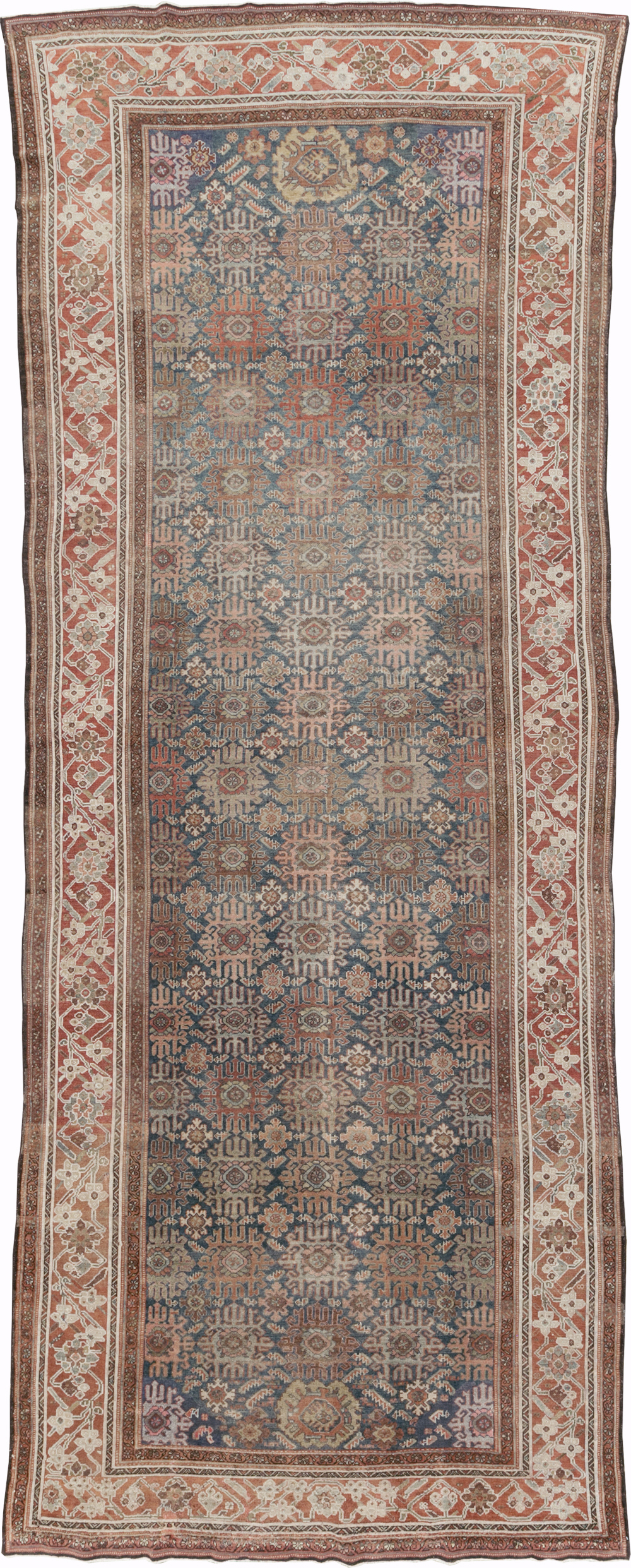 Antique Persian Malayer Wide Gallery Runner, No.30764 - Staging