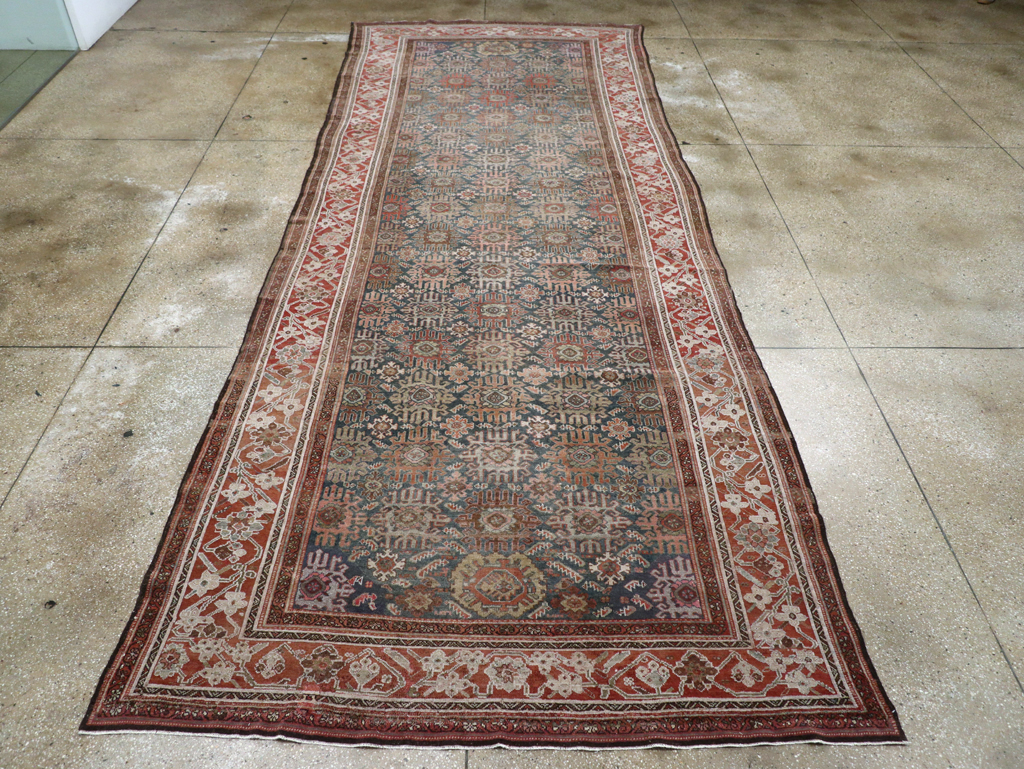 Antique Persian Malayer Wide Gallery Runner, No.30764 - Staging