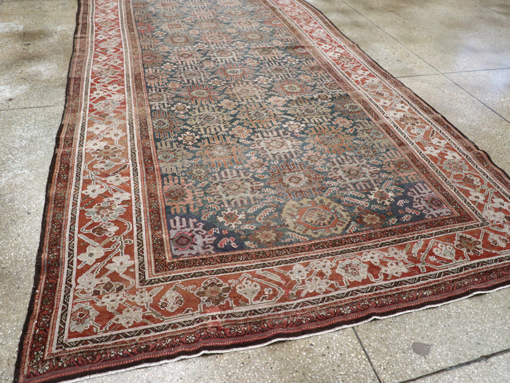 Antique Persian Malayer Wide Gallery Runner, No.30764 - Staging