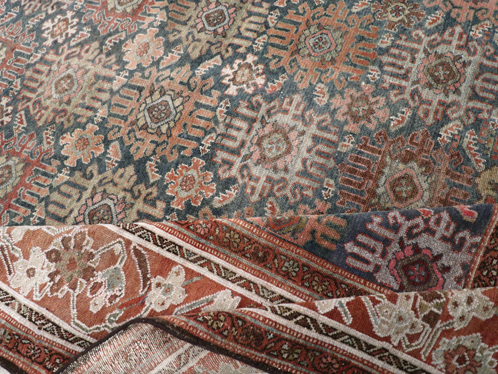 Antique Persian Malayer Wide Gallery Runner, No.30764 - Staging