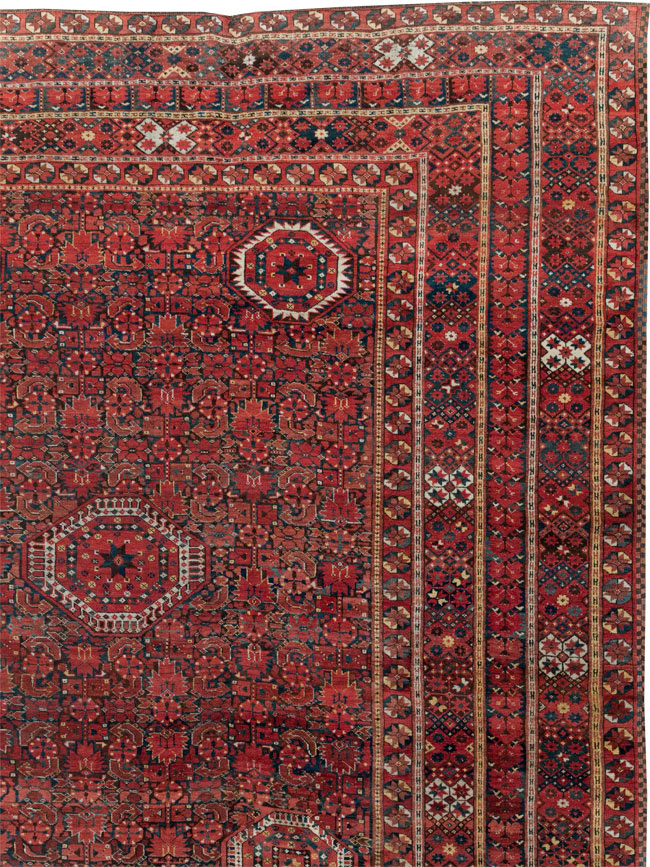 Antique  Beshir Carpet, No.30766 - Staging