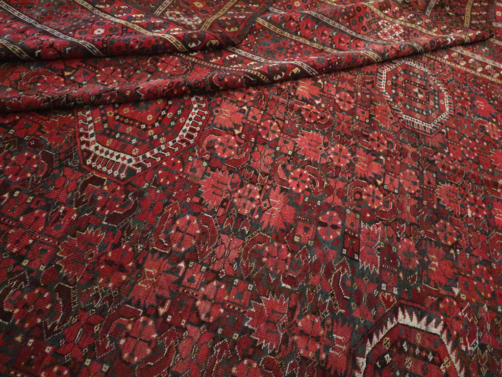 Antique  Beshir Carpet, No.30766 - Staging