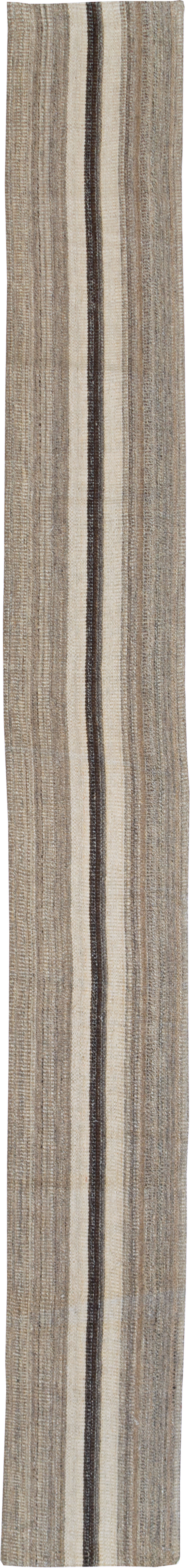Modern Turkish Flatweave Kilim Runner, No.30769 - Staging