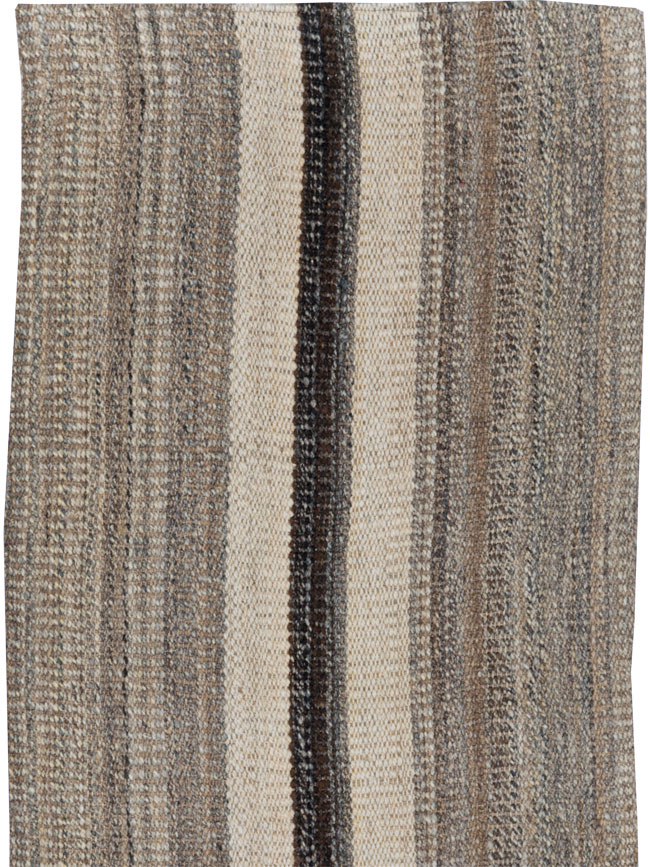 Modern Turkish Flatweave Kilim Runner, No.30769 - Staging