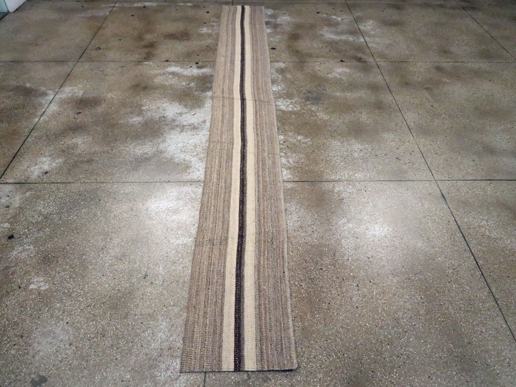 Modern Turkish Flatweave Kilim Runner, No.30769 - Staging