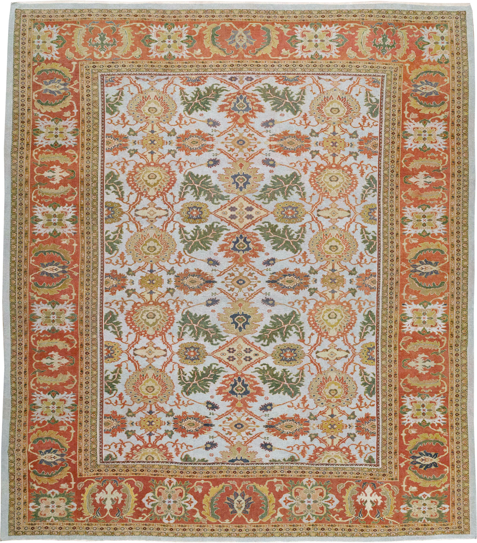 Antique Persian Sultanabad Large Square Carpet, No.30771 - Staging
