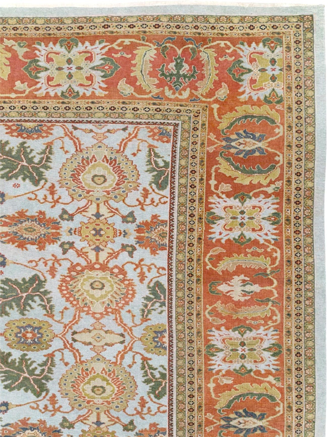 Antique Persian Sultanabad Large Square Carpet, No.30771 - Staging