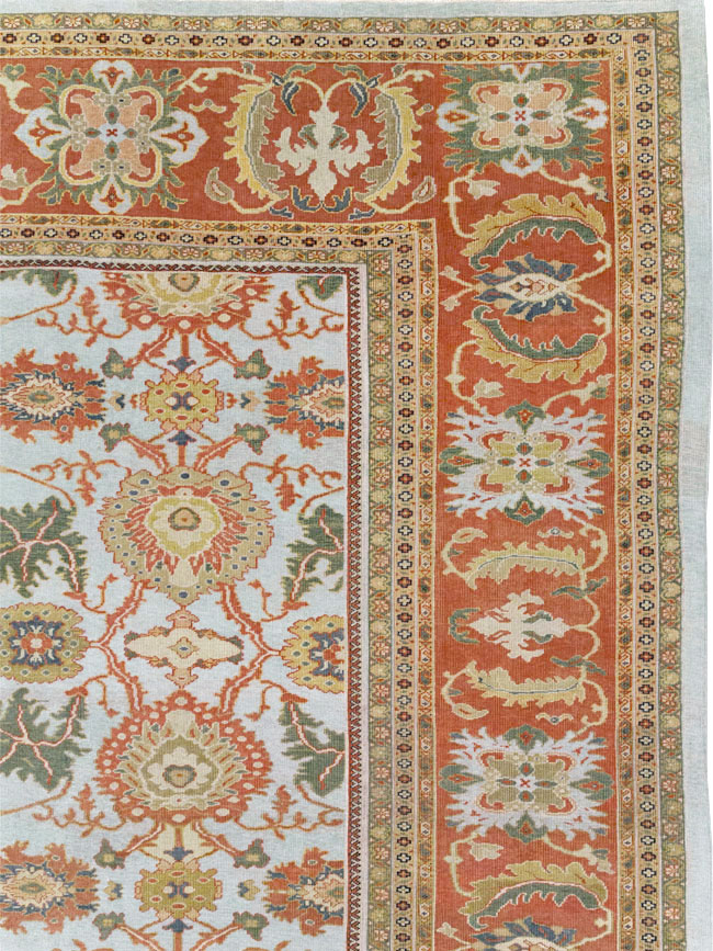 Antique Persian Sultanabad Large Square Carpet, No.30771 - Staging
