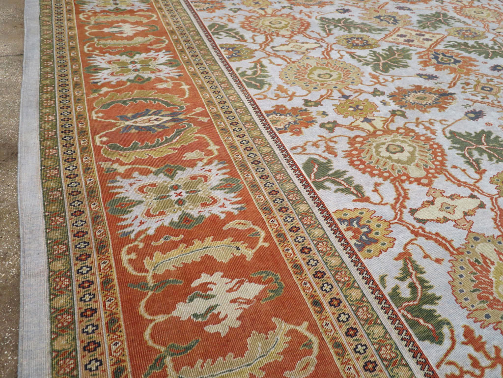 Antique Persian Sultanabad Large Square Carpet, No.30771 - Staging