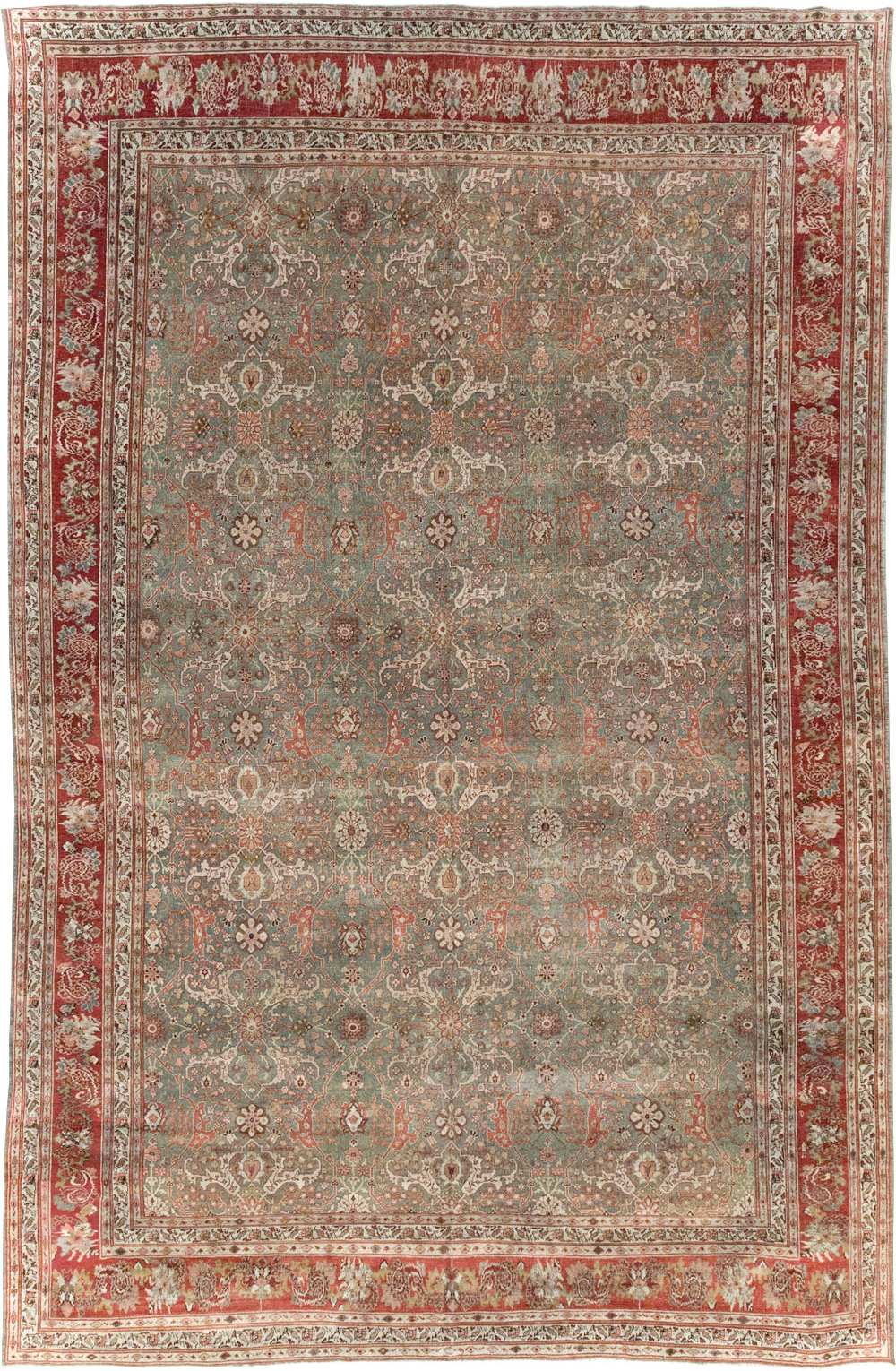 Antique Persian Bidjar Large Carpet, No.30778 - Staging