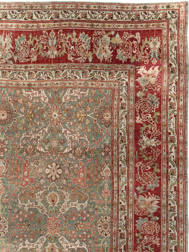Antique Persian Bidjar Large Carpet, No.30778 - Staging