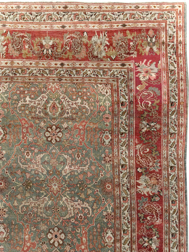 Antique Persian Bidjar Large Carpet, No.30778 - Staging