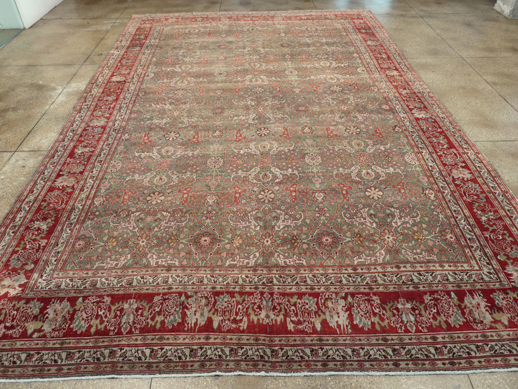 Antique Persian Bidjar Large Carpet, No.30778 - Staging