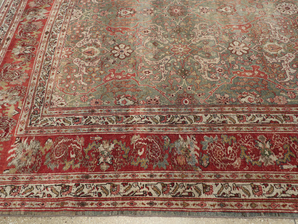Antique Persian Bidjar Large Carpet, No.30778 - Staging