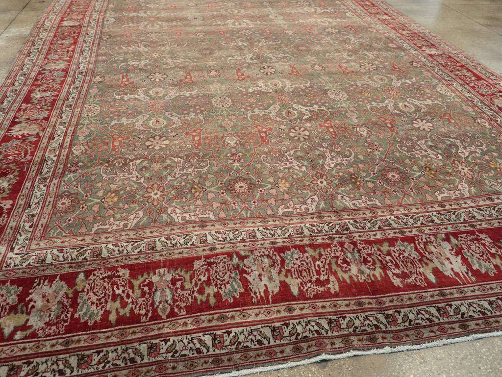 Antique Persian Bidjar Large Carpet, No.30778 - Staging