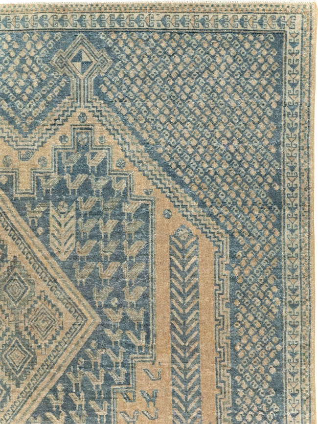 Vintage Persian Afshar Tribal Accent Carpet, No.30784 - Staging