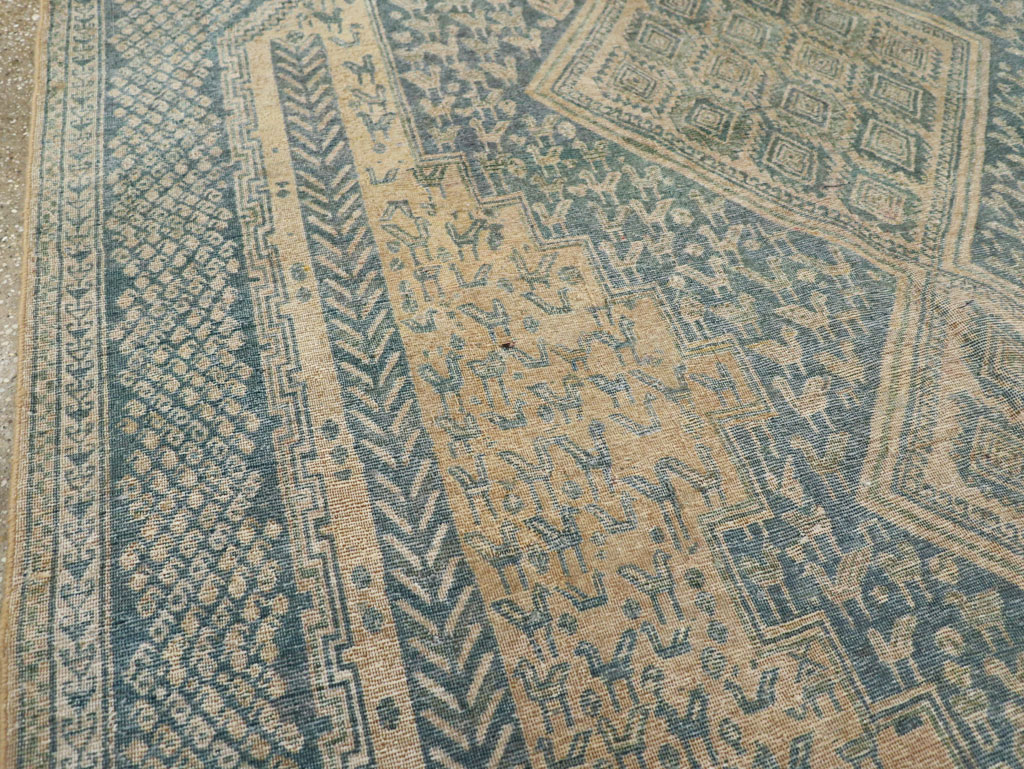 Vintage Persian Afshar Tribal Accent Carpet, No.30784 - Staging