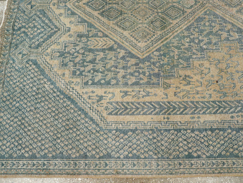 Vintage Persian Afshar Tribal Accent Carpet, No.30784 - Staging