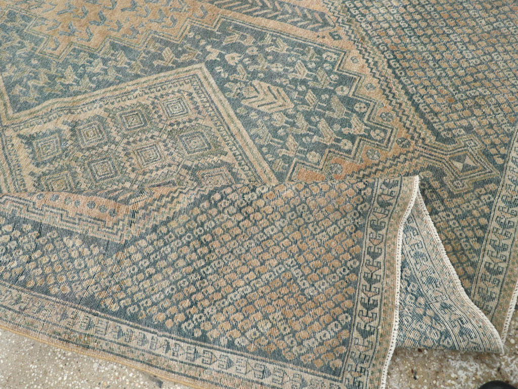 Vintage Persian Afshar Tribal Accent Carpet, No.30784 - Staging