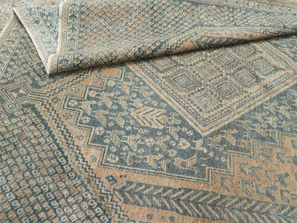 Vintage Persian Afshar Tribal Accent Carpet, No.30784 - Staging