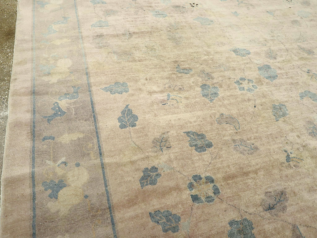 Vintage Chinese Room Size Carpet, No.30785 - Staging