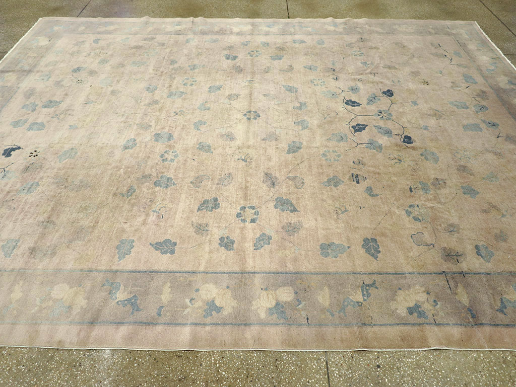 Vintage Chinese Room Size Carpet, No.30785 - Staging