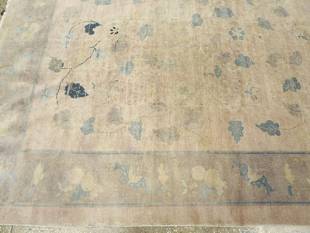 Vintage Chinese Room Size Carpet, No.30785 - Staging