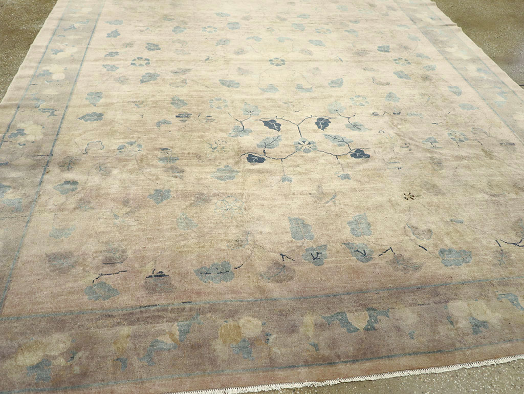 Vintage Chinese Room Size Carpet, No.30785 - Staging
