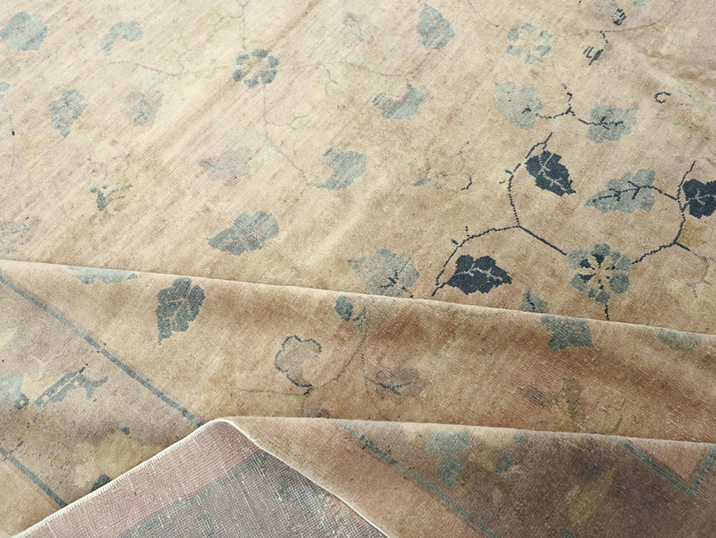 Vintage Chinese Room Size Carpet, No.30785 - Staging