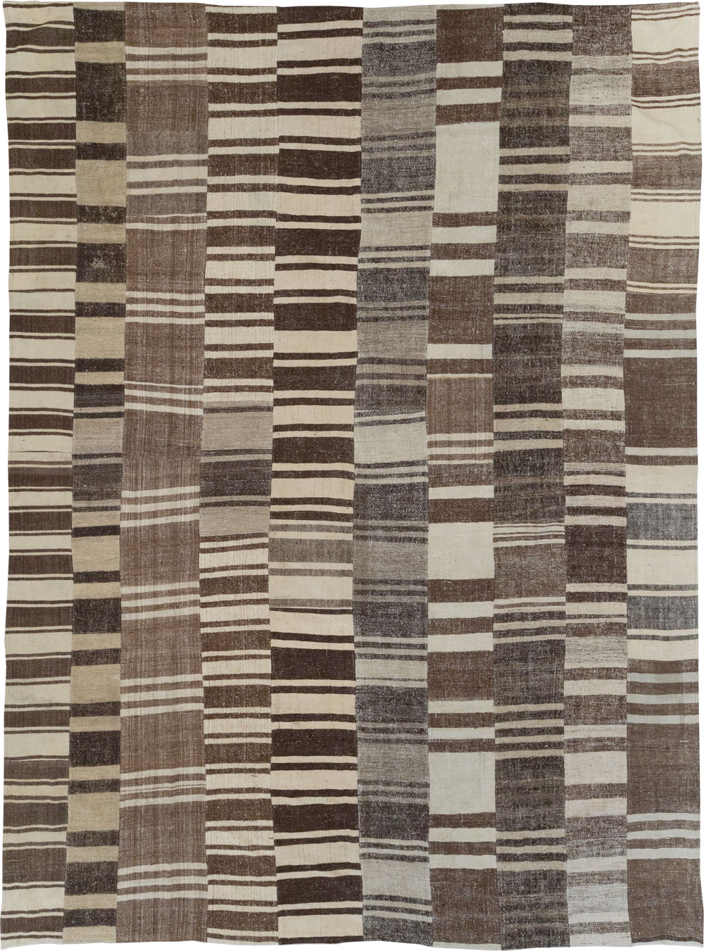 Modern Turkish Flatweave Room Size Carpet, No.30787 - Staging