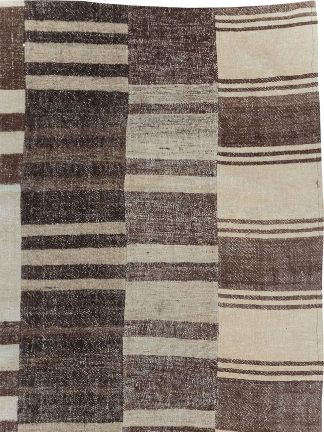 Modern Turkish Flatweave Room Size Carpet, No.30787 - Staging