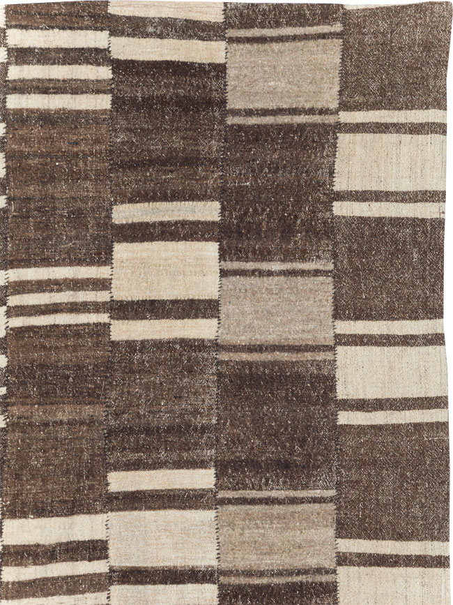 Modern Turkish Flatweave Kilim, No.30789 - Staging