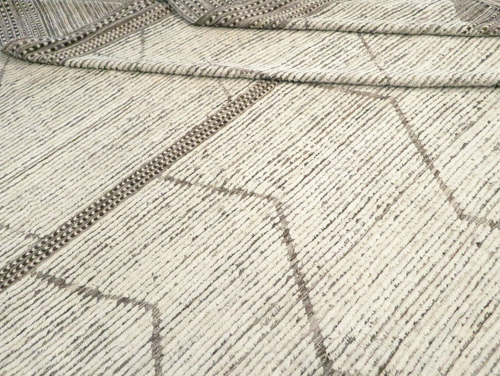 Moroccan Inspired Contemporary Turkish Large Room Size Carpet, No.30801 - Staging