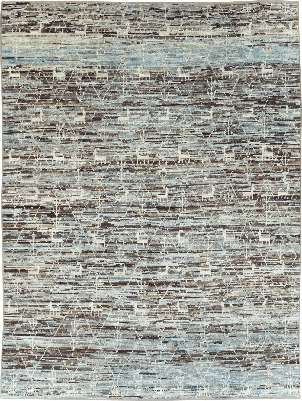 Moroccan Inspired Turkish Room Size Carpet, No.30802 - Staging