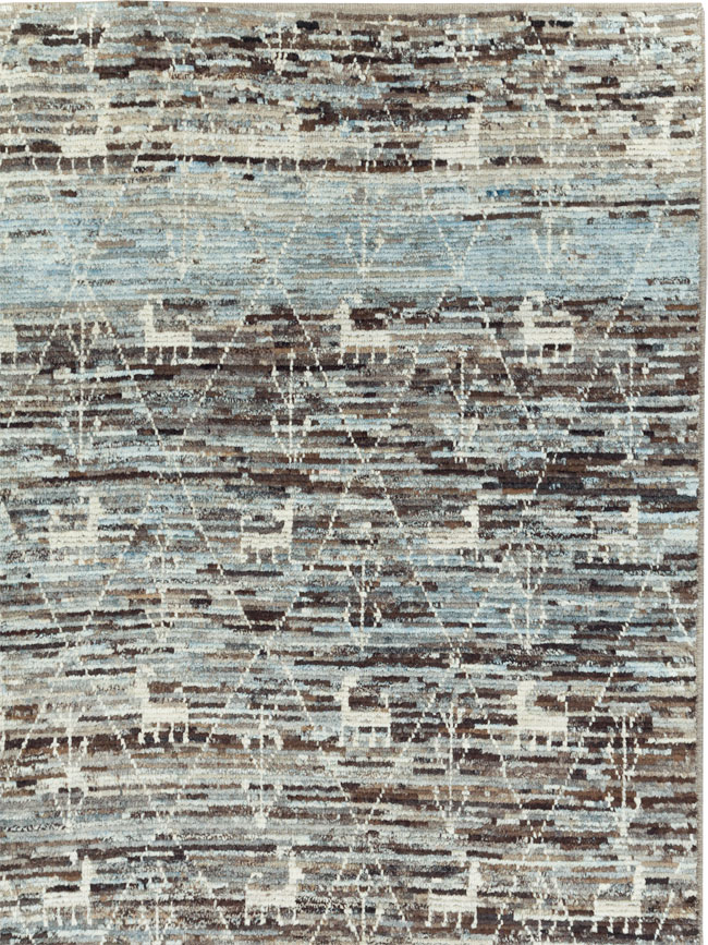 Moroccan Inspired Turkish Room Size Carpet, No.30802 - Staging