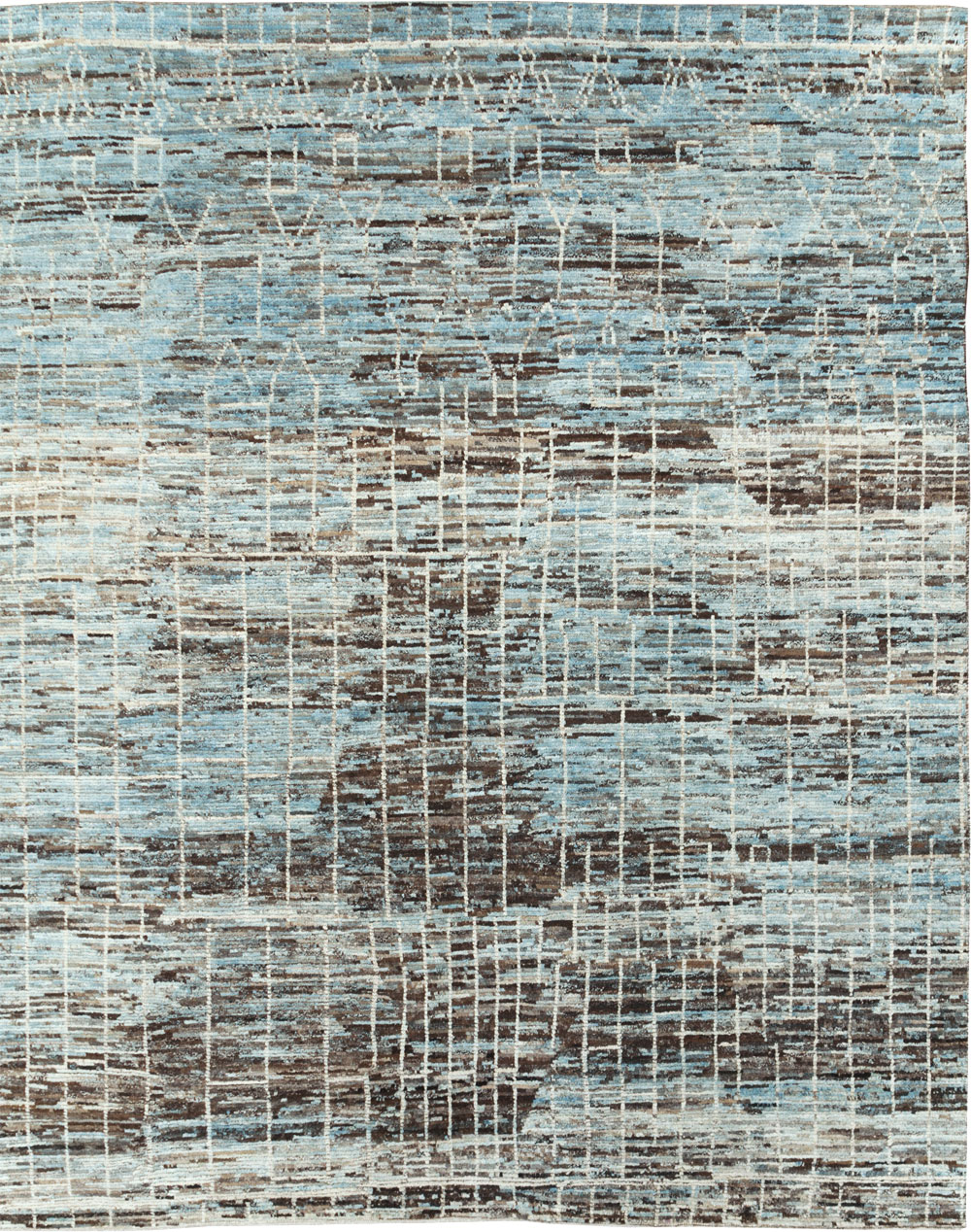 Moroccan Inspired Contemporary Turkish Room Size Carpet, No.30804 - Staging