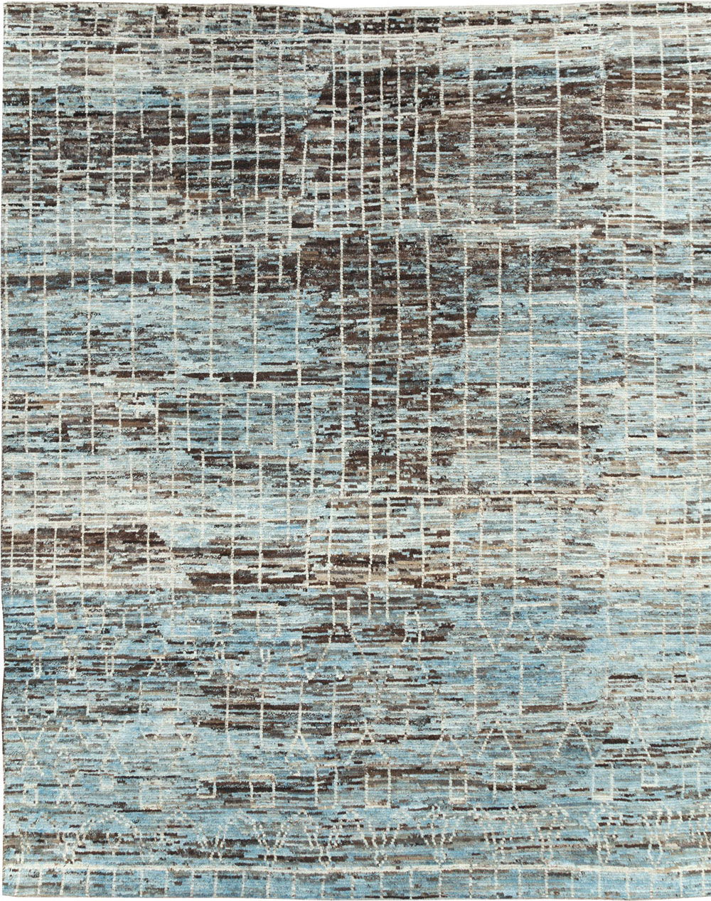 Moroccan Inspired Contemporary Turkish Room Size Carpet, No.30804 - Staging