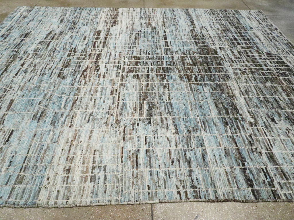 Moroccan Inspired Contemporary Turkish Room Size Carpet, No.30804 - Staging