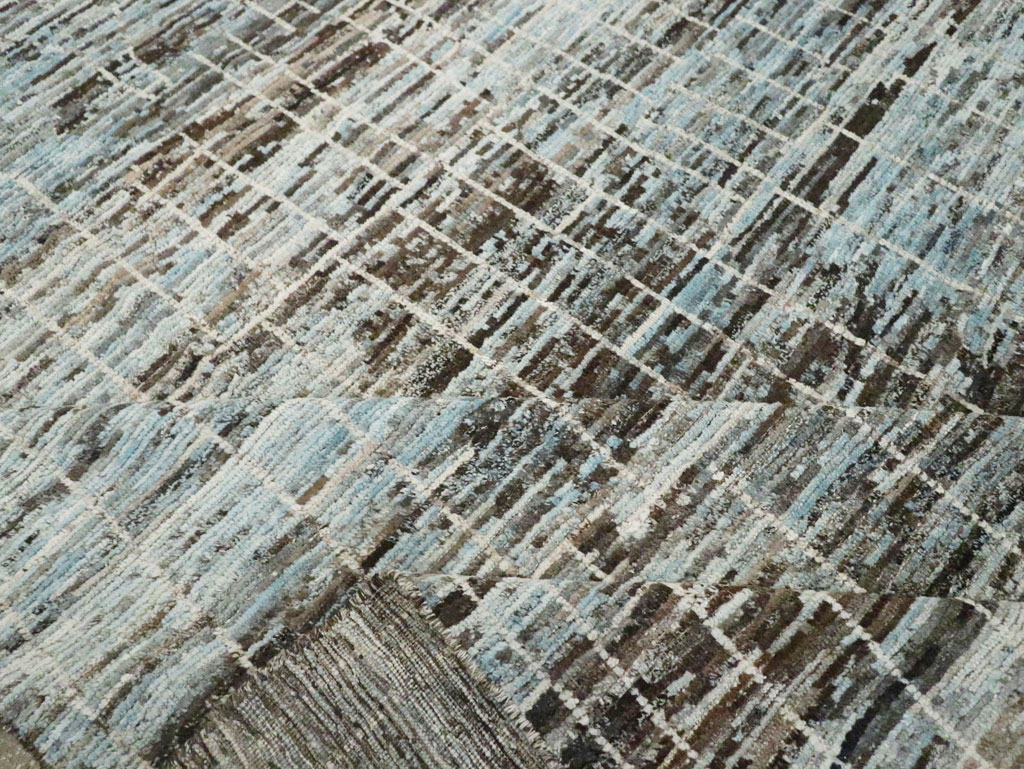 Moroccan Inspired Contemporary Turkish Room Size Carpet, No.30804 - Staging