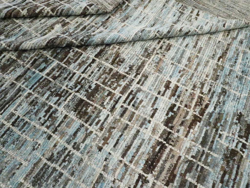 Moroccan Inspired Contemporary Turkish Room Size Carpet, No.30804 - Staging