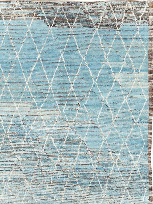 Moroccan Inspired Contemporary Turkish Large Room Size Carpet, No.30808 - Staging