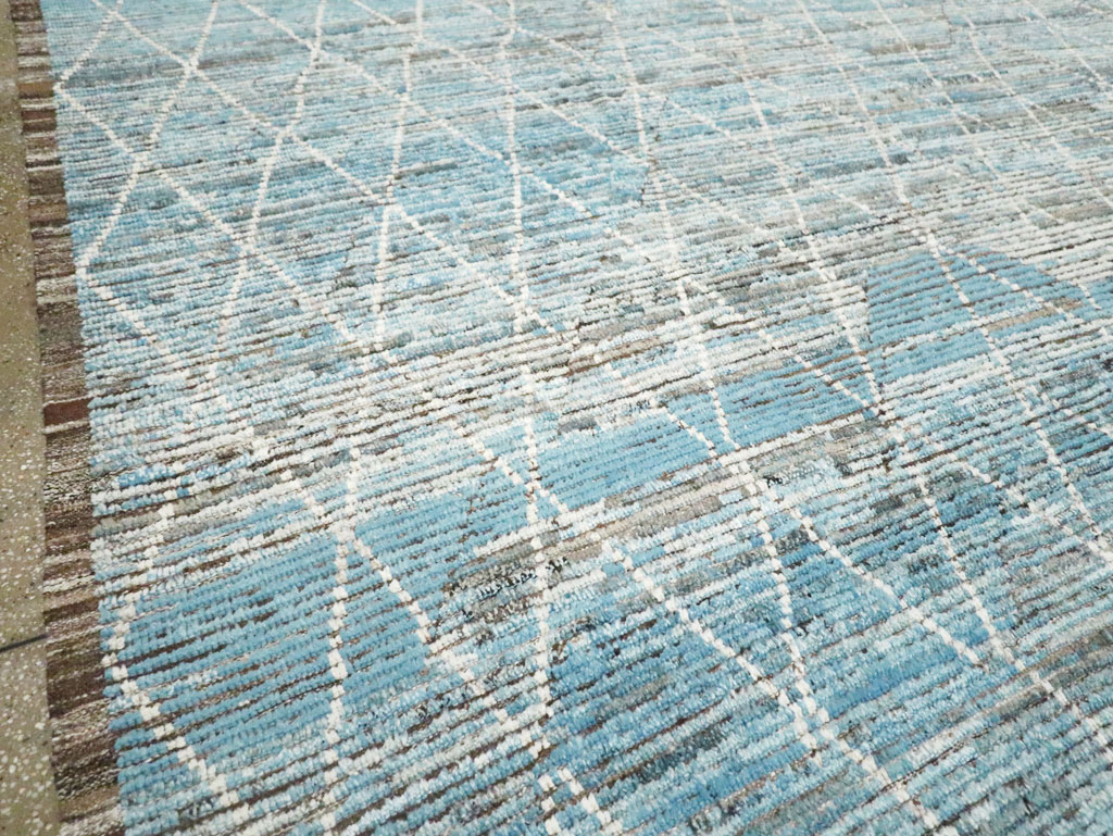 Moroccan Inspired Contemporary Turkish Large Room Size Carpet, No.30808 - Staging