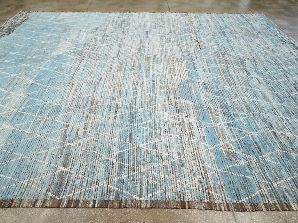 Moroccan Inspired Contemporary Turkish Large Room Size Carpet, No.30808 - Staging