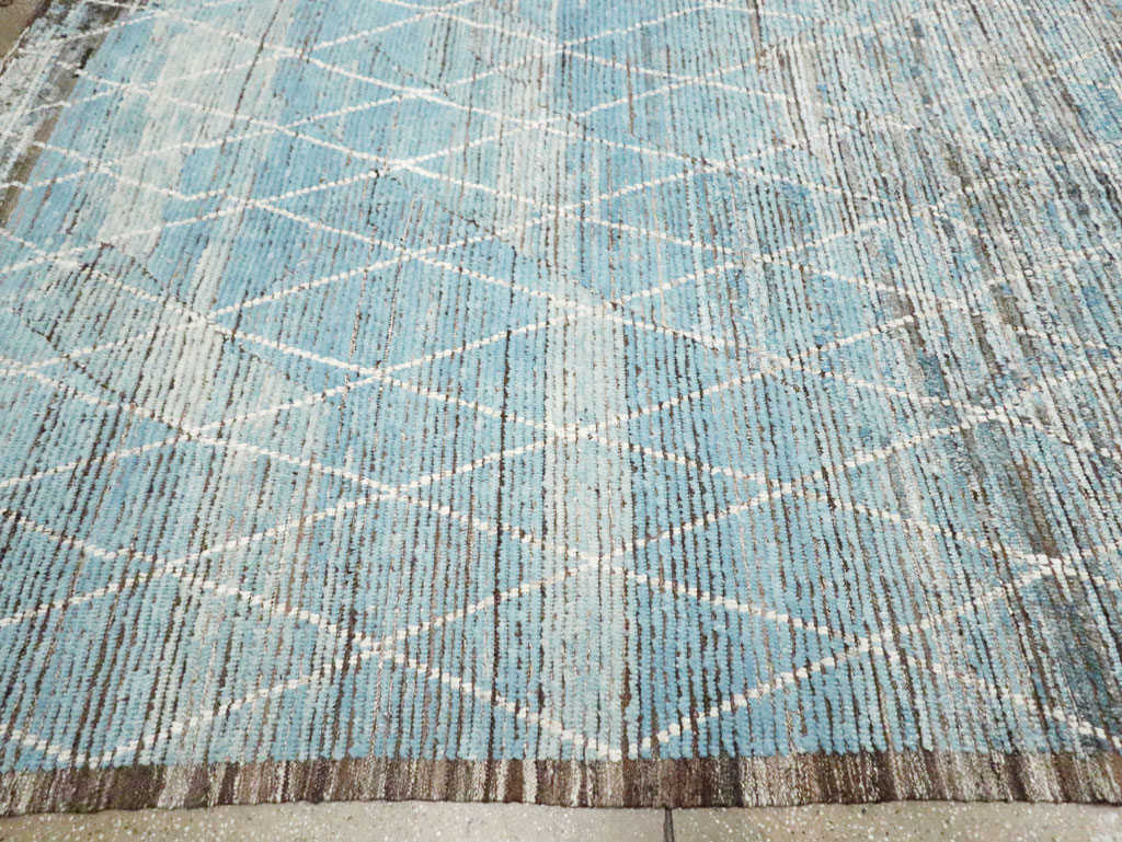 Moroccan Inspired Contemporary Turkish Large Room Size Carpet, No.30808 - Staging